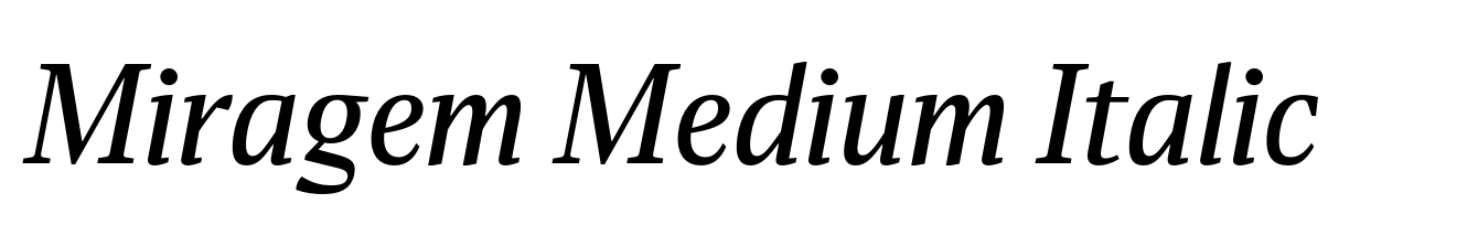 Miragem Medium Italic